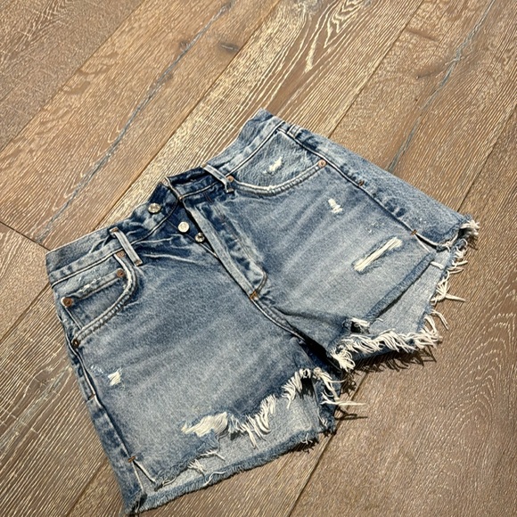 AGOLDE surreal Jaden High rise cut off jean shorts. New with tags - Picture 5 of 5